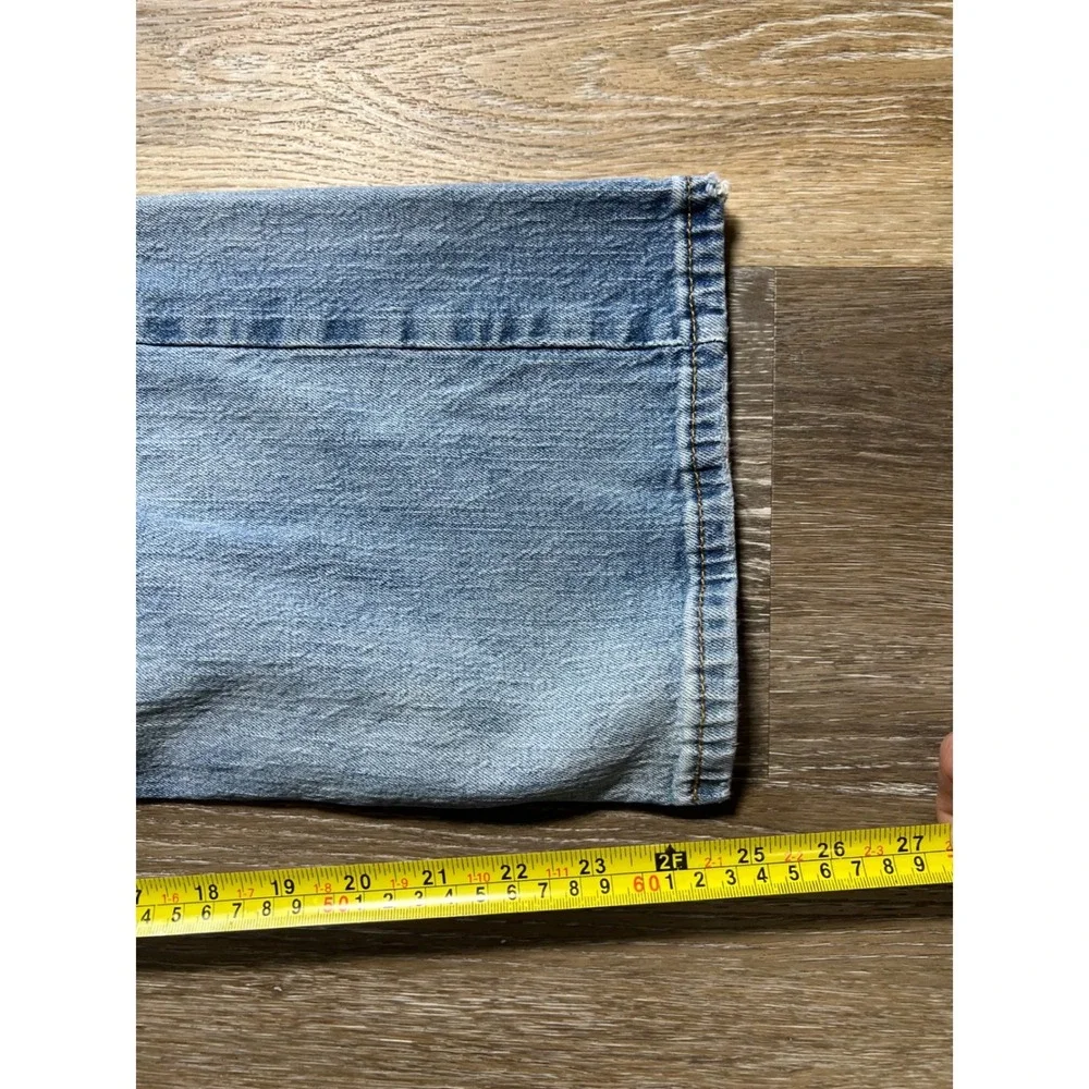 Levi's Straight Leg‎ Jeans Mens 36x30 Light Wash Blue Good Denim Pants